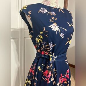 Navy blue floral dress